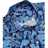 image:imageCOOFANDY Mens Hawaiian Shirts Short Sleeve Casual Button Down Tropical Beach ShirtBlack  Royal Blue Leaf