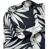 image:imageCOOFANDY Mens Hawaiian Shirts Short Sleeve Casual Button Down Tropical Beach ShirtBlack  White Leaf