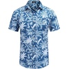 image:imageCOOFANDY Mens Hawaiian Shirts Short Sleeve Casual Button Down Tropical Beach ShirtBlue  White Plam Leaf