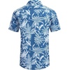 image:imageCOOFANDY Mens Hawaiian Shirts Short Sleeve Casual Button Down Tropical Beach ShirtBlue  White Plam Leaf