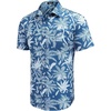 image:imageCOOFANDY Mens Hawaiian Shirts Short Sleeve Casual Button Down Tropical Beach ShirtBlue  White Plam Leaf