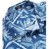 image:imageCOOFANDY Mens Hawaiian Shirts Short Sleeve Casual Button Down Tropical Beach ShirtBlue  White Plam Leaf