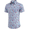 image:imageCOOFANDY Mens Hawaiian Shirts Short Sleeve Casual Button Down Tropical Beach ShirtGreen  Orange Paisley
