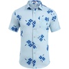image:imageCOOFANDY Mens Hawaiian Shirts Short Sleeve Casual Button Down Tropical Beach ShirtLight Blue  Blue Floral