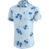 image:imageCOOFANDY Mens Hawaiian Shirts Short Sleeve Casual Button Down Tropical Beach ShirtLight Blue  Blue Floral