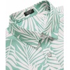 image:imageCOOFANDY Mens Hawaiian Shirts Short Sleeve Casual Button Down Tropical Beach ShirtLight Green  White Leaf