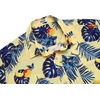 image:imageCOOFANDY Mens Hawaiian Shirts Short Sleeve Casual Button Down Tropical Beach ShirtLight Yellow  Navy Blue