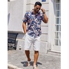 image:imageCOOFANDY Mens Hawaiian Shirts Short Sleeve Casual Button Down Tropical Beach ShirtNavy Blue  Pink Floral