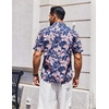 image:imageCOOFANDY Mens Hawaiian Shirts Short Sleeve Casual Button Down Tropical Beach ShirtNavy Blue  Pink Floral