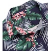 image:imageCOOFANDY Mens Hawaiian Shirts Short Sleeve Casual Button Down Tropical Beach ShirtNavy Blue  Plam Leaf
