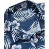 image:imageCOOFANDY Mens Hawaiian Shirts Short Sleeve Casual Button Down Tropical Beach ShirtNavy Blue  White Leaf