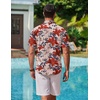 image:imageCOOFANDY Mens Hawaiian Shirts Short Sleeve Casual Button Down Tropical Beach ShirtPink  Red Floral
