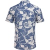 image:imageCOOFANDY Mens Hawaiian Shirts Short Sleeve Casual Button Down Tropical Beach ShirtPurple  White Floral