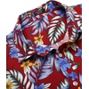 image:imageCOOFANDY Mens Hawaiian Shirts Short Sleeve Casual Button Down Tropical Beach ShirtRed  Blue Leaf
