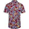 image:imageCOOFANDY Mens Hawaiian Shirts Short Sleeve Casual Button Down Tropical Beach ShirtRed  Blue Leaf