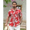 image:imageCOOFANDY Mens Hawaiian Shirts Short Sleeve Casual Button Down Tropical Beach ShirtRed  Leaf