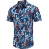 image:imageCOOFANDY Mens Hawaiian Shirts Short Sleeve Casual Button Down Tropical Beach ShirtRoyal Blue  Red Leaf