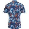 image:imageCOOFANDY Mens Hawaiian Shirts Short Sleeve Casual Button Down Tropical Beach ShirtRoyal Blue  Red Leaf