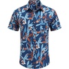 image:imageCOOFANDY Mens Hawaiian Shirts Short Sleeve Casual Button Down Tropical Beach ShirtRoyal Blue  Red Leaf