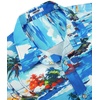 image:imageCOOFANDY Mens Hawaiian Shirts Short Sleeve Casual Button Down Tropical Beach ShirtSea Blue