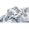image:imageCOOFANDY Mens Hawaiian Shirts Short Sleeve Casual Button Down Tropical Beach ShirtWhite  Light Blue Leaf