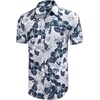 image:imageCOOFANDY Mens Hawaiian Shirts Short Sleeve Casual Button Down Tropical Beach ShirtWhite  Navy Blue Floral