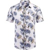 image:imageCOOFANDY Mens Hawaiian Shirts Short Sleeve Casual Button Down Tropical Beach ShirtWhite  Purple Leaf
