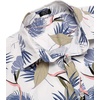 image:imageCOOFANDY Mens Hawaiian Shirts Short Sleeve Casual Button Down Tropical Beach ShirtWhite  Purple Leaf