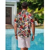 image:imageCOOFANDY Mens Hawaiian Shirts Short Sleeve Casual Button Down Tropical Beach ShirtWhite  Red Floral