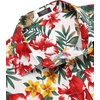 image:imageCOOFANDY Mens Hawaiian Shirts Short Sleeve Casual Button Down Tropical Beach ShirtWhite  Red Floral