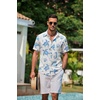 image:imageCOOFANDY Mens Hawaiian Shirts Short Sleeve Casual Button Down Tropical Beach ShirtWhite  Sea Turtles