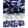 image:imageCOOFANDY Mens Hawaiian Shirts Short Sleeve Tropical Button Down Shirts Floral Summer Beach ShirtDark Blue  Palm Tree