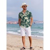 image:imageCOOFANDY Mens Hawaiian Shirts Short Sleeve Tropical Button Down Shirts Floral Summer Beach ShirtGreen  Palm Tree