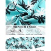 image:imageCOOFANDY Mens Hawaiian Shirts Short Sleeve Tropical Button Down Shirts Floral Summer Beach ShirtLake Green  Palm Tree