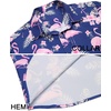 image:imageCOOFANDY Mens Hawaiian Shirts Short Sleeve Tropical Button Down Shirts Floral Summer Beach ShirtNavy Blue  Flamingo