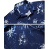 image:imageCOOFANDY Mens Hawaiian Shirts Short Sleeve Tropical Button Down Shirts Floral Summer Beach ShirtRoyal Blue  Palm Tree