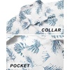 image:imageCOOFANDY Mens Hawaiian Shirts Short Sleeve Tropical Button Down Shirts Floral Summer Beach ShirtWhite  Blue Leaves