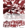 image:imageCOOFANDY Mens Hawaiian Shirts Short Sleeve Tropical Button Down Shirts Floral Summer Beach ShirtWine Red  White Floral