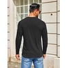 image:imageCOOFANDY Mens Henley Shirts Long Sleeve TShirt Lightweight Fashion Casual Pullover Tee ShirtBlack