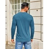 image:imageCOOFANDY Mens Henley Shirts Long Sleeve TShirt Lightweight Fashion Casual Pullover Tee ShirtBlue