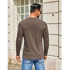 image:imageCOOFANDY Mens Henley Shirts Long Sleeve TShirt Lightweight Fashion Casual Pullover Tee ShirtBrown