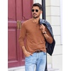 image:imageCOOFANDY Mens Henley Shirts Long Sleeve TShirt Lightweight Fashion Casual Pullover Tee ShirtCaramel