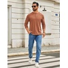 image:imageCOOFANDY Mens Henley Shirts Long Sleeve TShirt Lightweight Fashion Casual Pullover Tee ShirtCaramel
