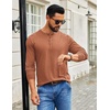 image:imageCOOFANDY Mens Henley Shirts Long Sleeve TShirt Lightweight Fashion Casual Pullover Tee ShirtCaramel