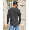 image:imageCOOFANDY Mens Henley Shirts Long Sleeve TShirt Lightweight Fashion Casual Pullover Tee ShirtDark Grey