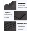 image:imageCOOFANDY Mens Henley Shirts Long Sleeve TShirt Lightweight Fashion Casual Pullover Tee ShirtDark Grey