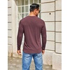 image:imageCOOFANDY Mens Henley Shirts Long Sleeve TShirt Lightweight Fashion Casual Pullover Tee ShirtDark Red