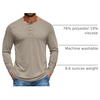 image:imageCOOFANDY Mens Henley Shirts Long Sleeve TShirt Lightweight Fashion Casual Pullover Tee ShirtDeep Khaki