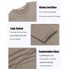 image:imageCOOFANDY Mens Henley Shirts Long Sleeve TShirt Lightweight Fashion Casual Pullover Tee ShirtDeep Khaki