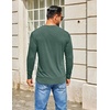 image:imageCOOFANDY Mens Henley Shirts Long Sleeve TShirt Lightweight Fashion Casual Pullover Tee ShirtGreen